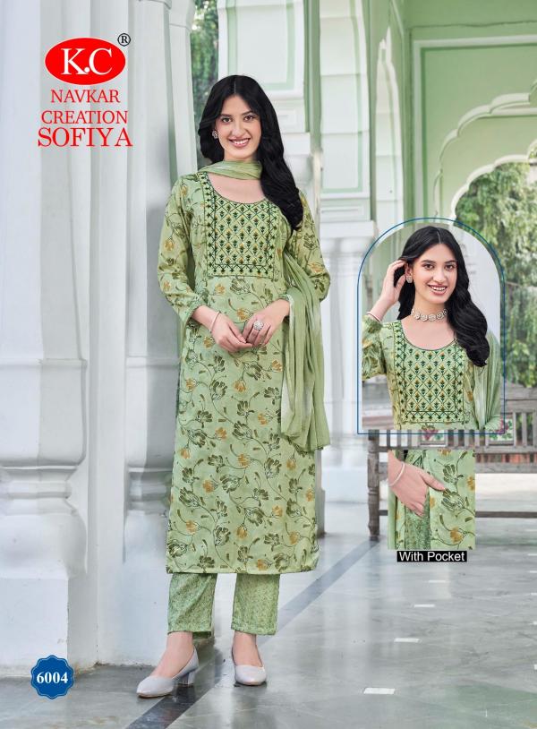 Kc Sofia Vol 6 Capsul Foil Printed Kurti Bottom With Dupatta